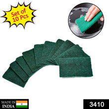 3410 Scrub Sponge Cleaning Pads Aqua Green  10PCS DeoDap