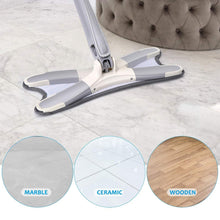 7818 Adjustable Long Handle 360 Degree Flat Hand Mop, X Type, Automatic Water Rotation for Wood, Ceramic Tile, Easy Squeeze Mop for Floor, Window, Wall, Kitchen, Sofa, Corners, Ceiling