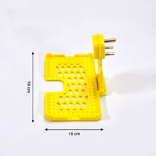6496Y Multi-Purpose Wall Holder Stand for Charging Mobile Just Fit in Socket and Hang (Yellow) DeoDap