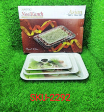 Serving Tray Set  (Pack of 3 Pcs) (Small, Medium, Large) (Multicolour)