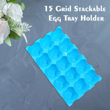 2116 15 Cavity Plastic Egg Tray Egg Trays for Storage with 15 Eggs Holder (4 Pc Set)