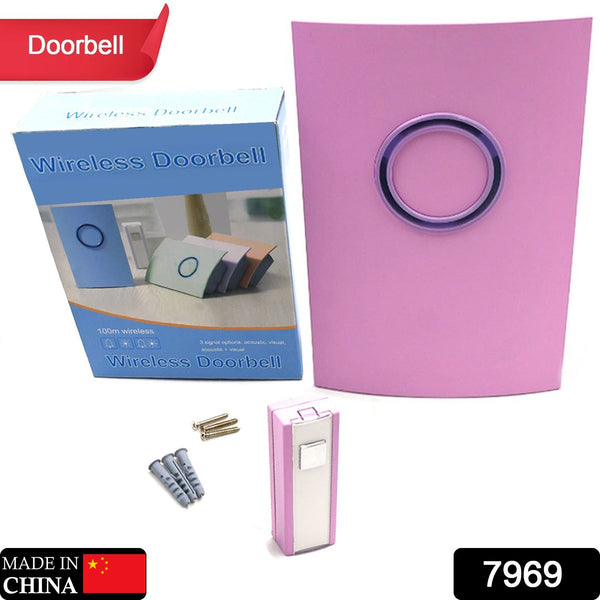 7969 Wireless Doorbell Doorbell Button Wireless 100M Remote Waterproof Wireless Doorbell Many Tones & ip44 Waterproof Door Bell For Home