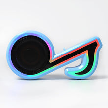 6068 Mini Portable Music Note Shape Speaker Subwoofer Colorful Musical Note LED Lighting Sound For Creatives Gift Computer Phone Sound Equipment blootuth speaker (Media Player)